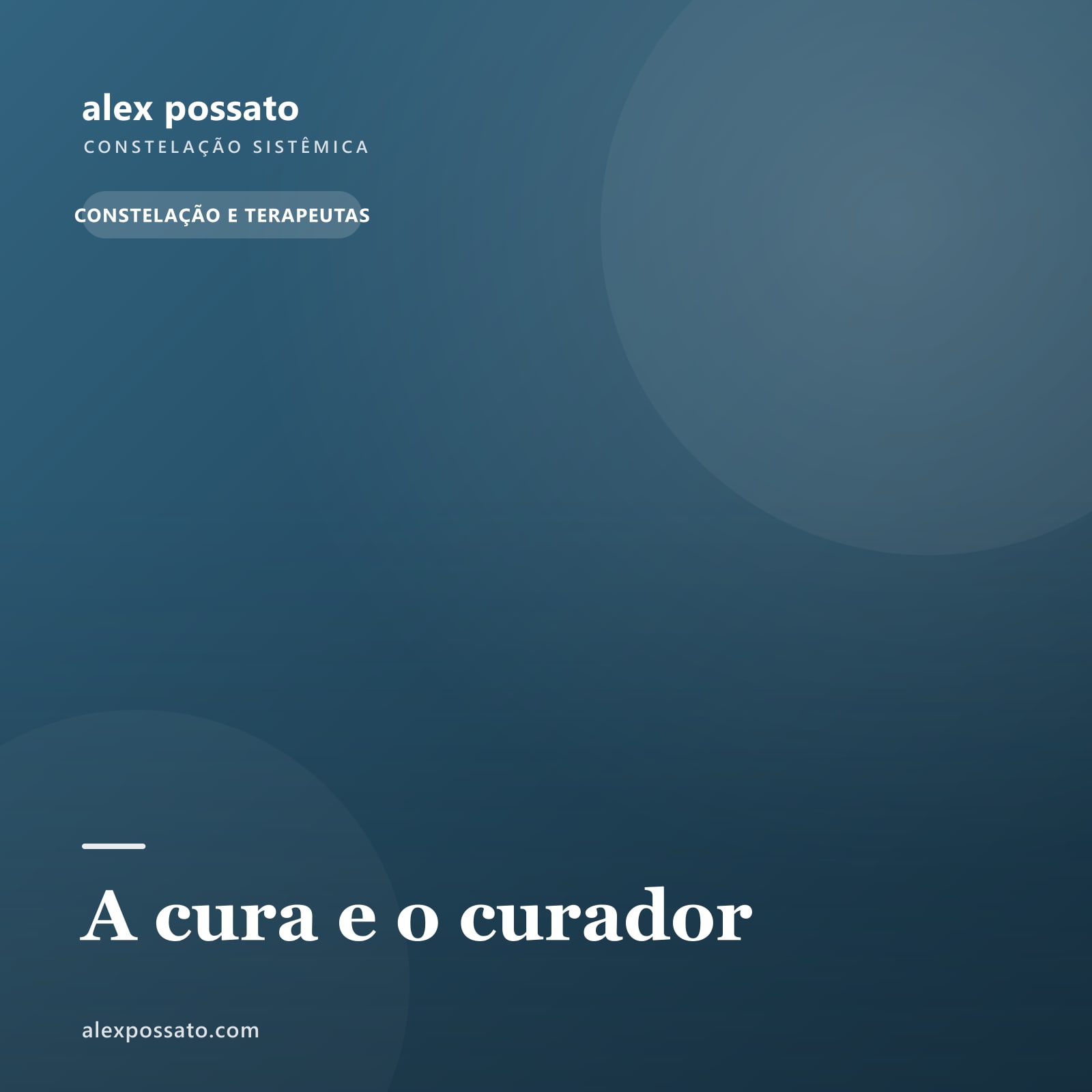 A cura e o curador