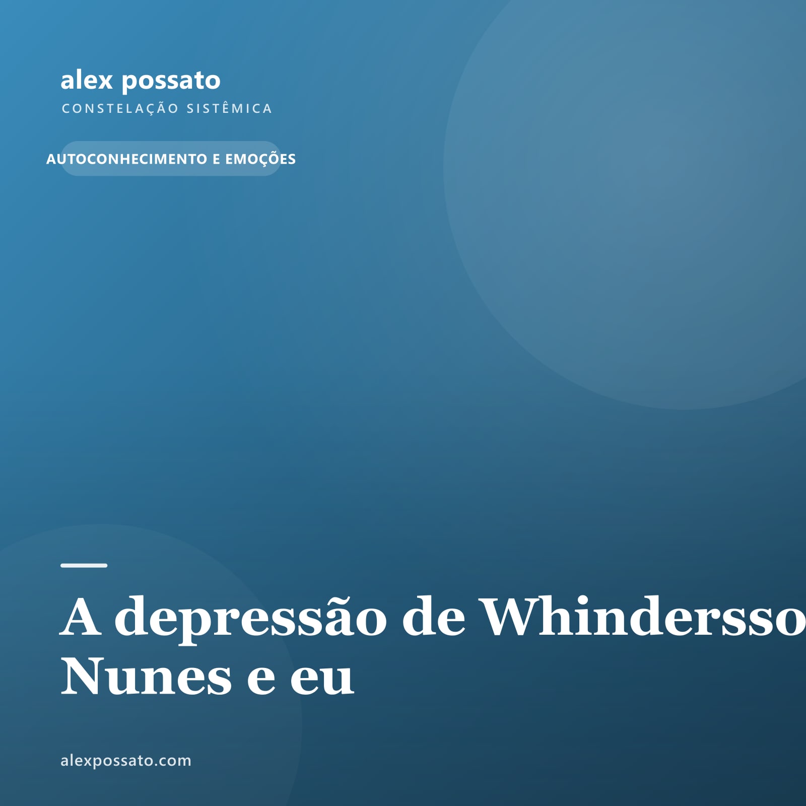 A depressão de Whindersson Nunes e eu