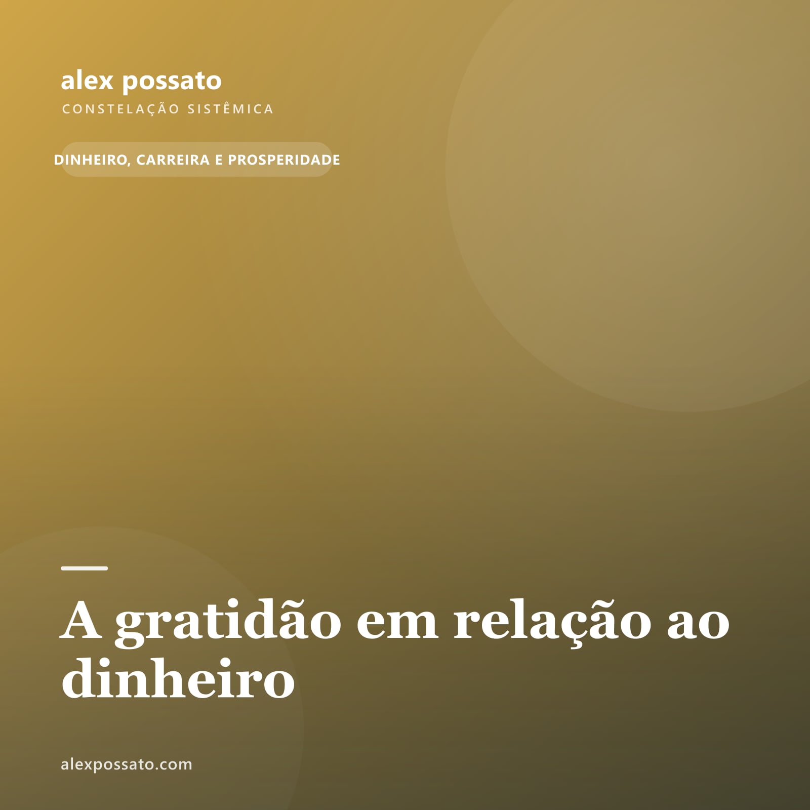 A gratidão em relação ao dinheiro