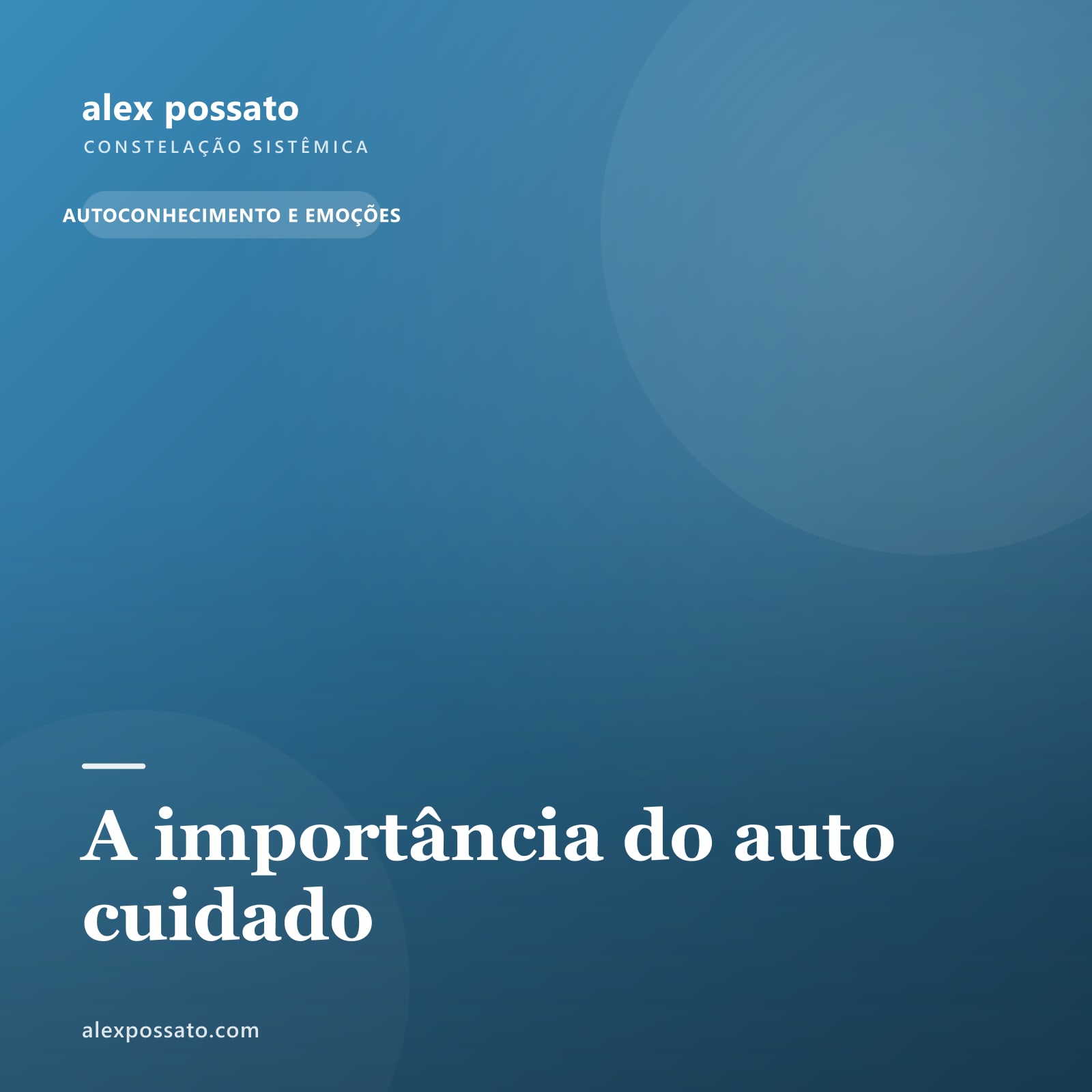 A importância do auto cuidado