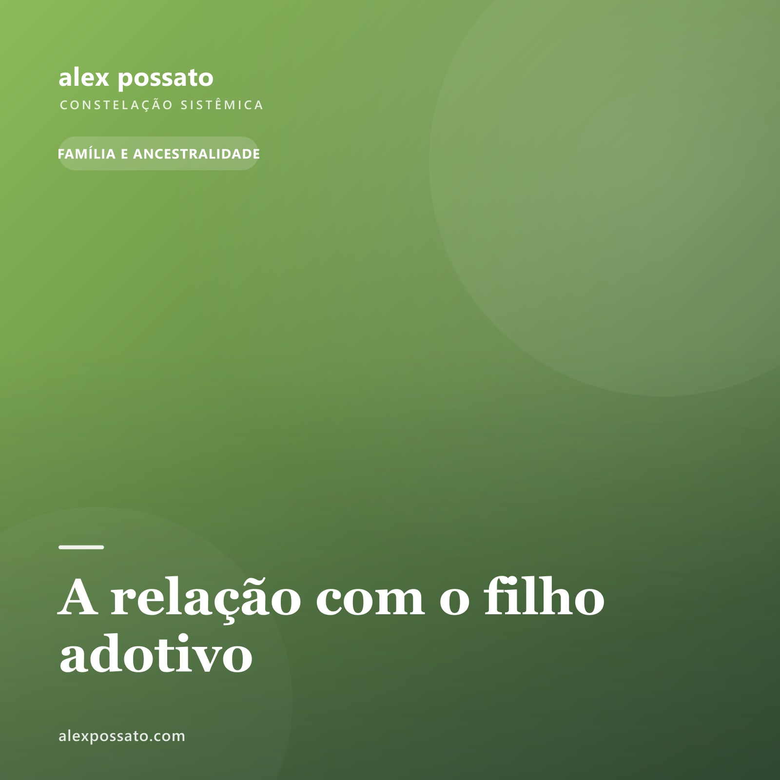 A relação com o filho adotivo