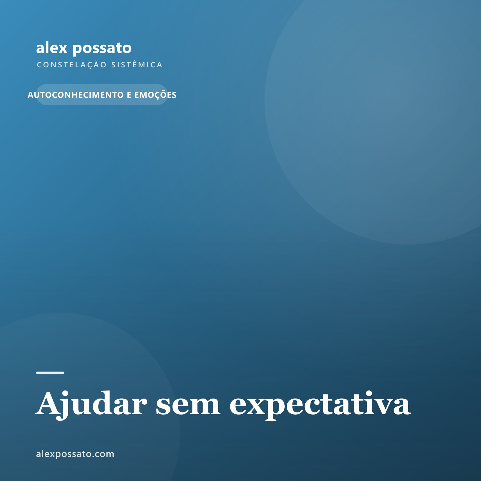 Ajudar sem expectativa
