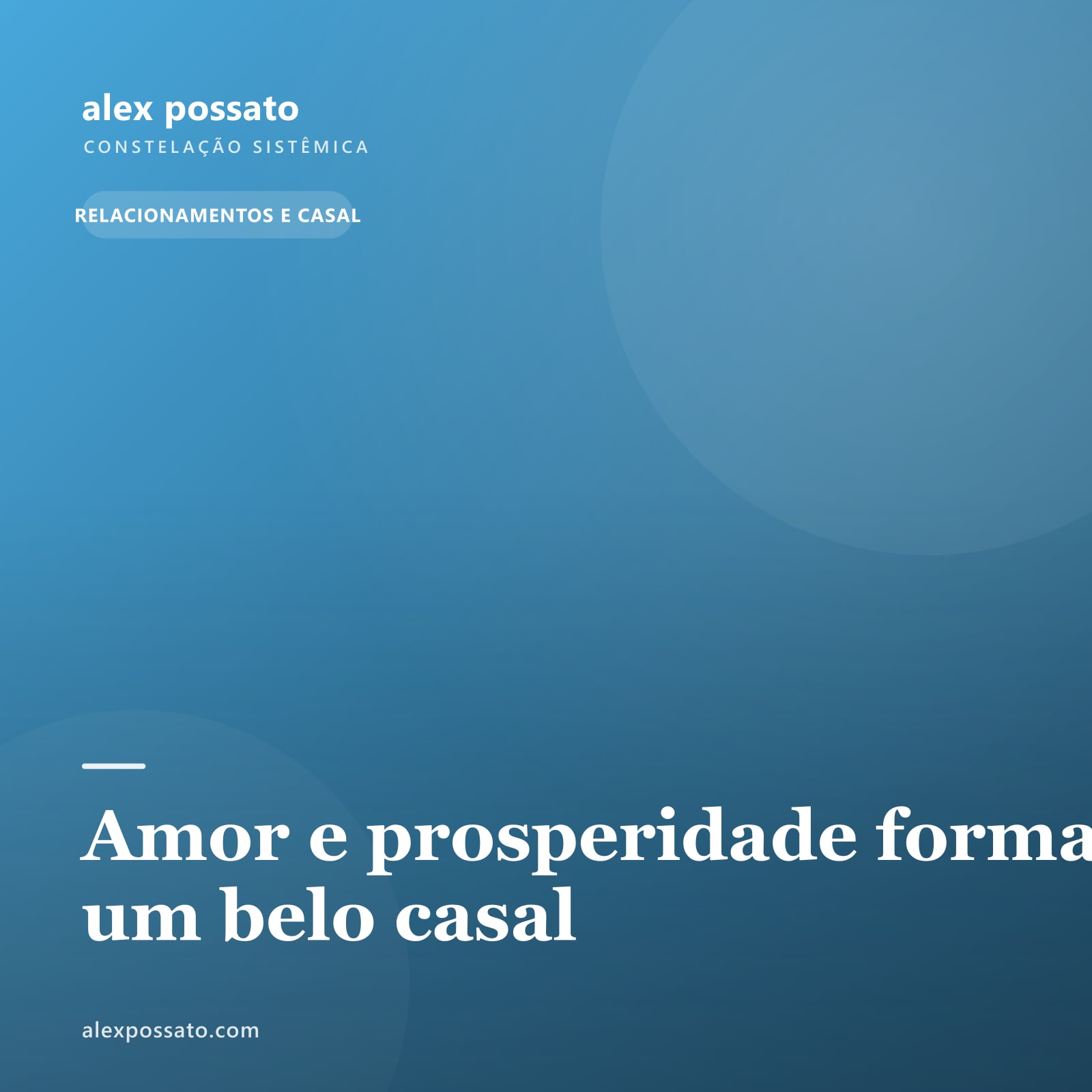 Amor e prosperidade formam um belo casal