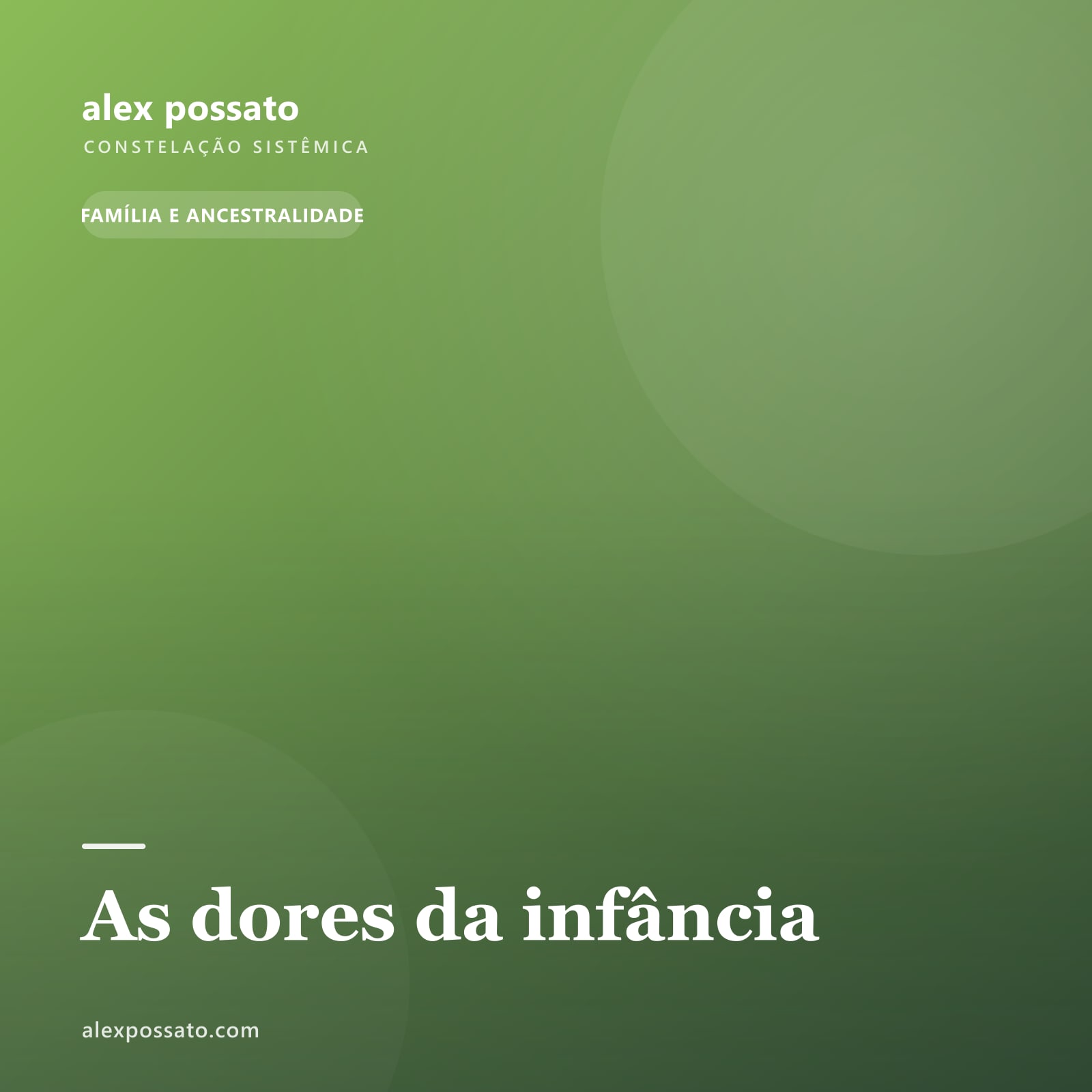 As dores da infância