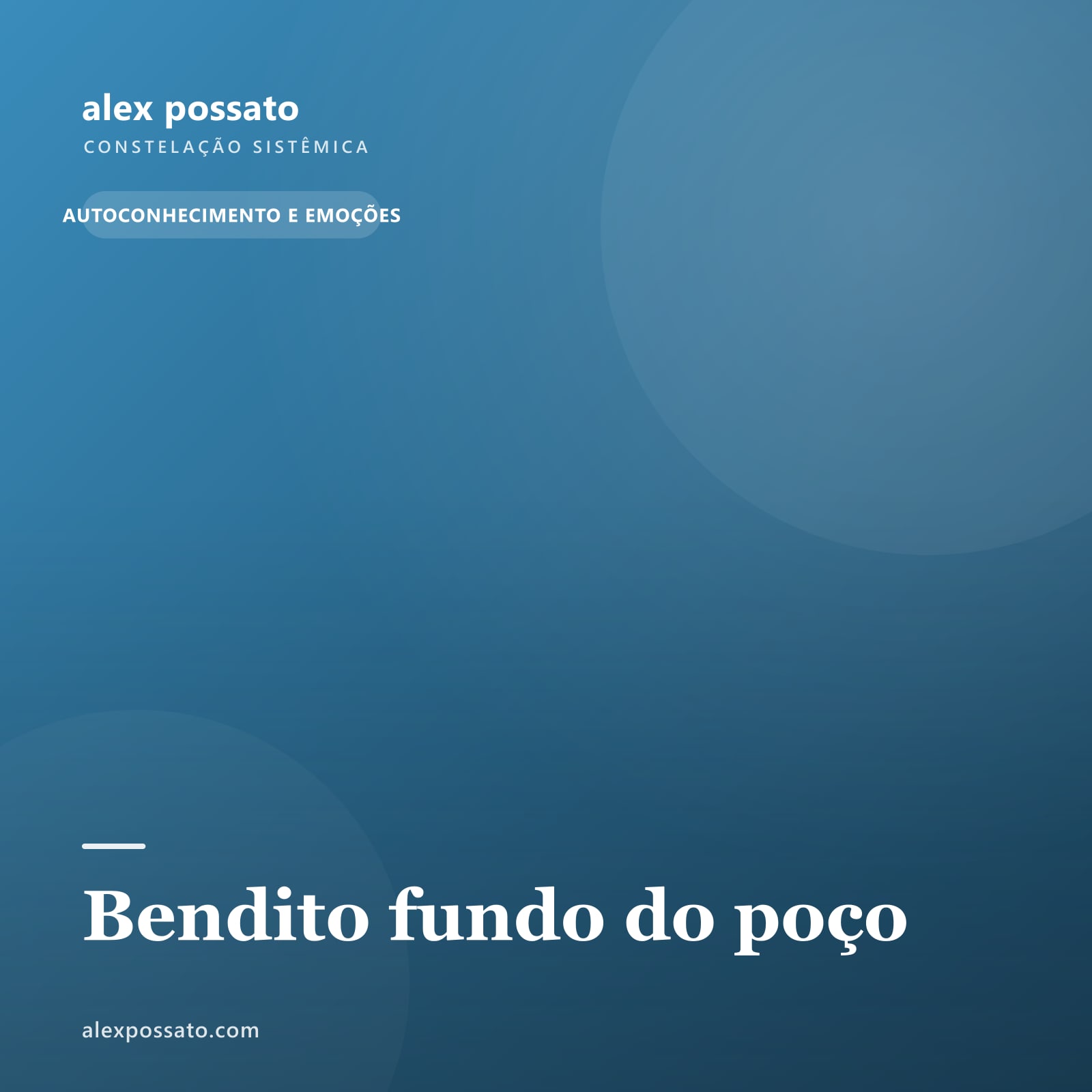 Bendito fundo do poço