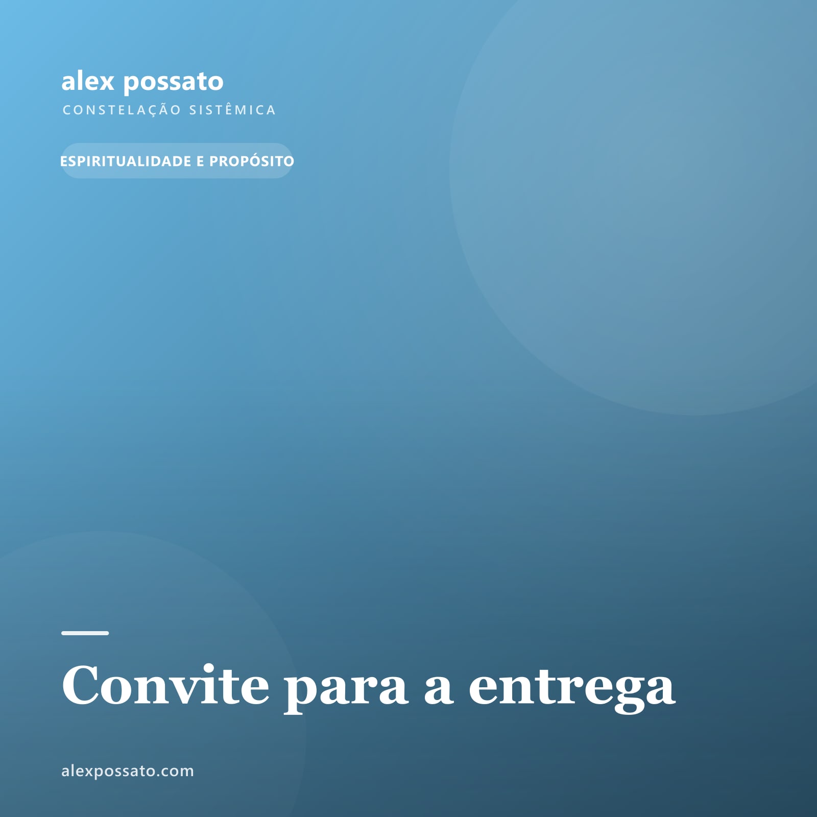 Convite para a entrega