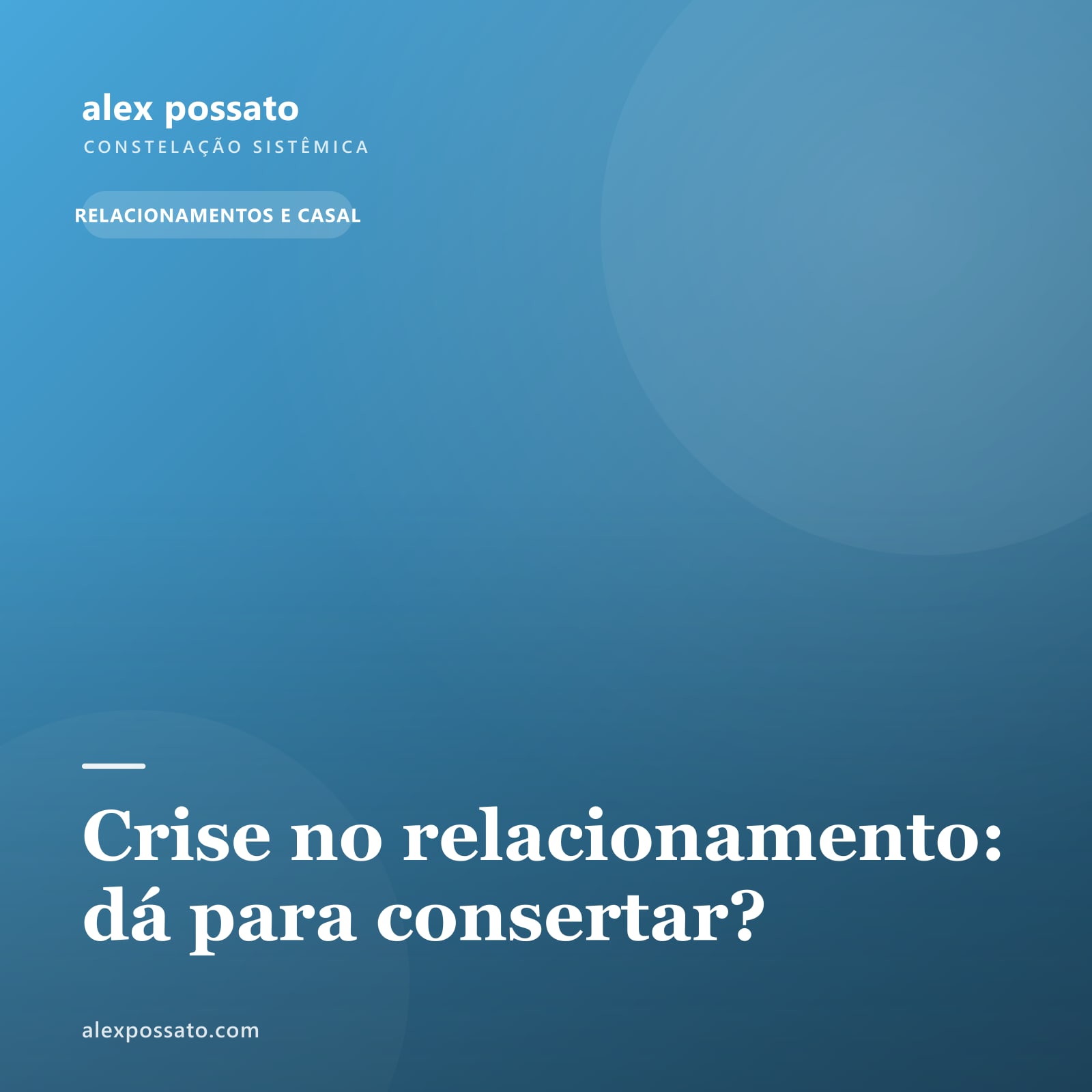 Crise no relacionamento: dá para consertar?