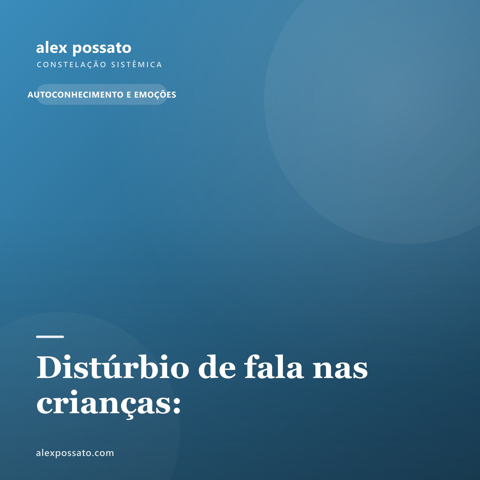 Distúrbio de fala nas crianças: