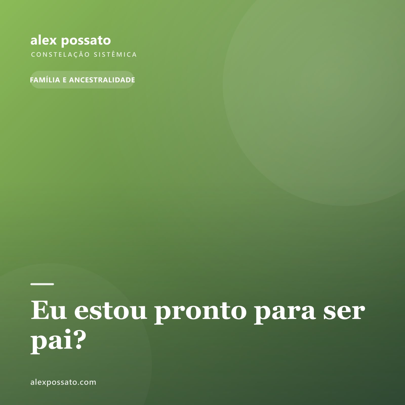 Eu estou pronto para ser pai?