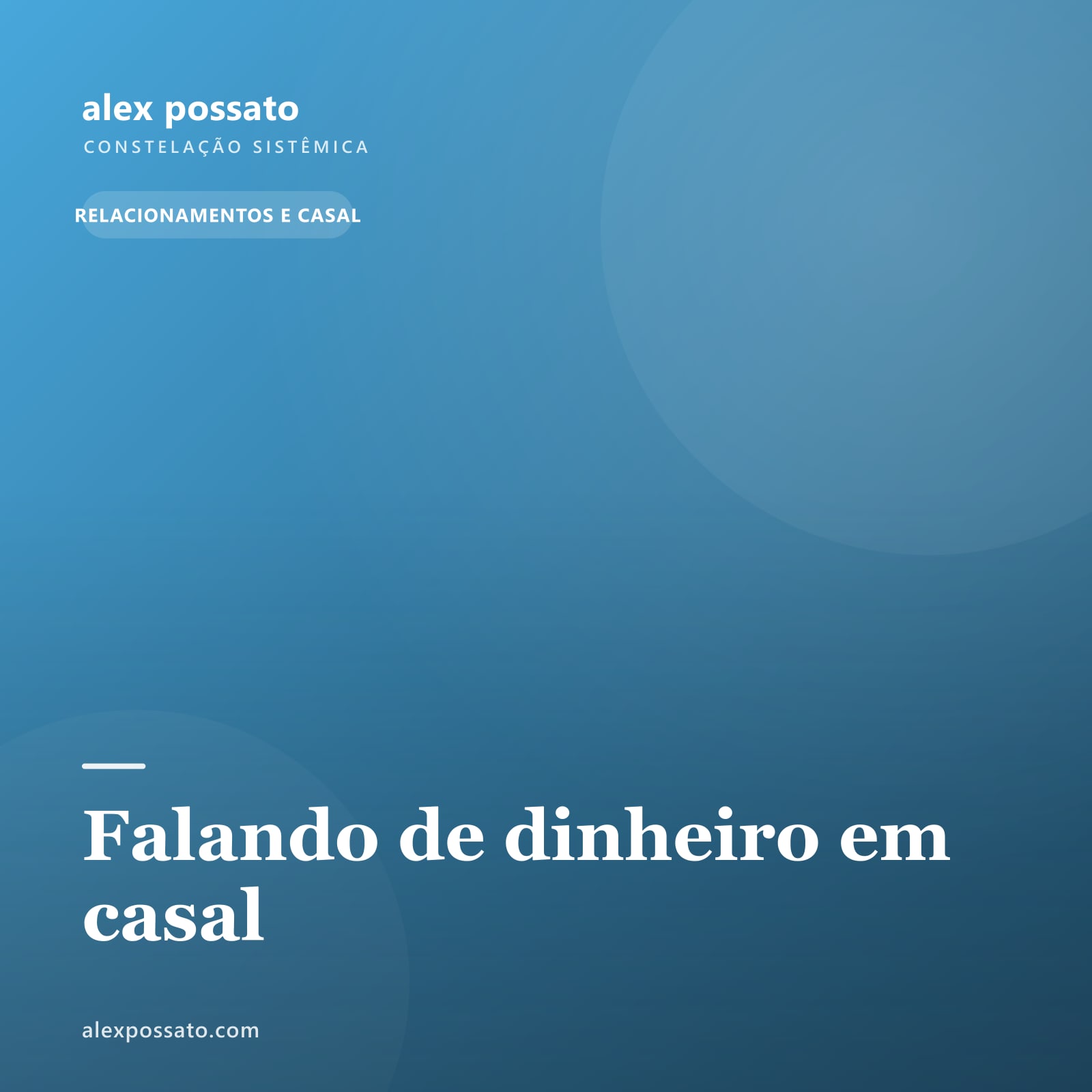 Falando de dinheiro em casal