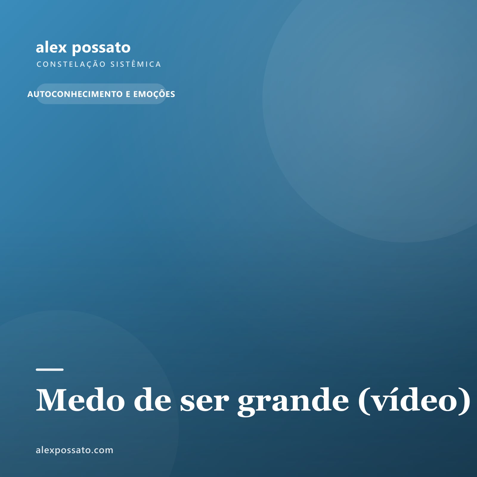 Medo de ser grande (vídeo)