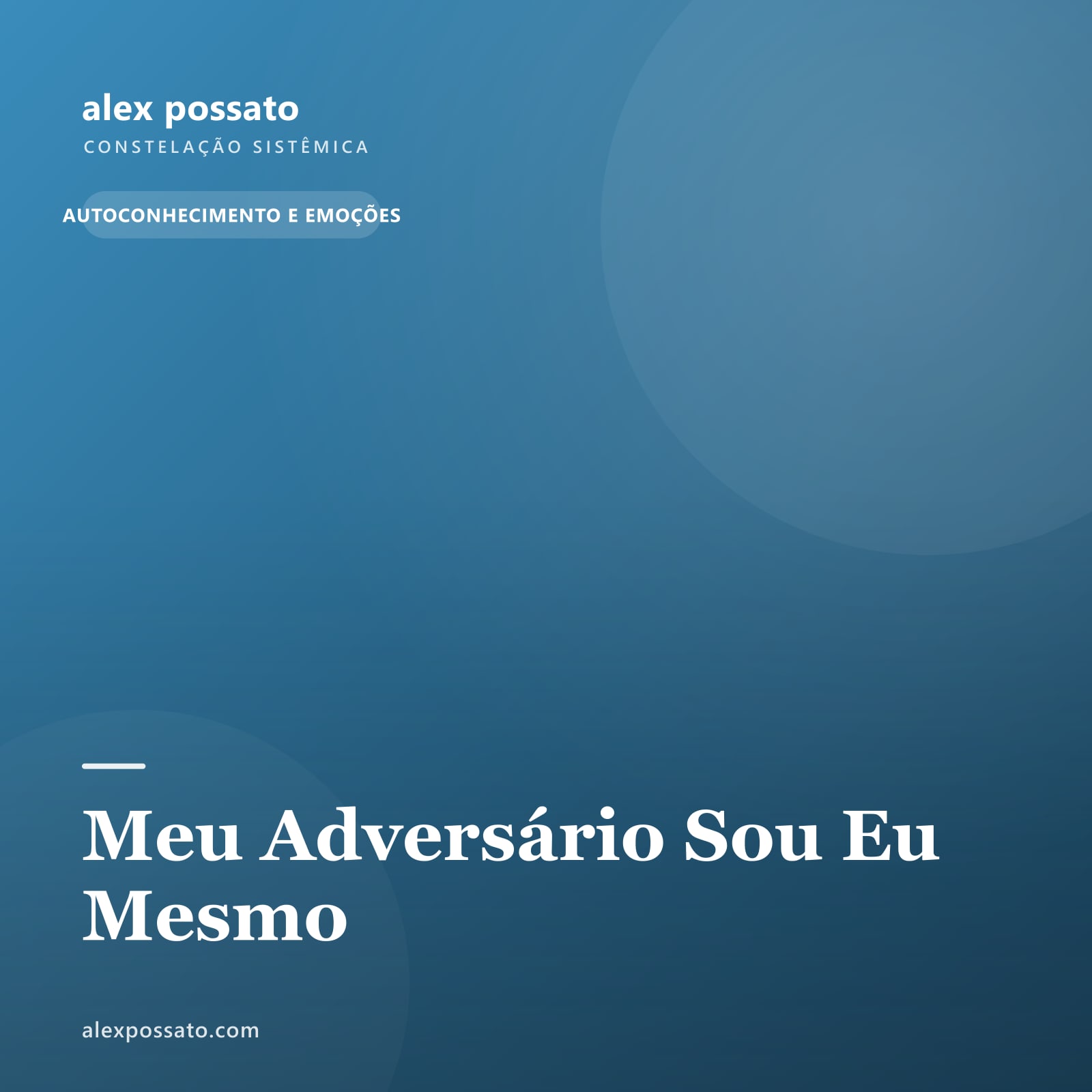 Meu Adversário Sou Eu Mesmo