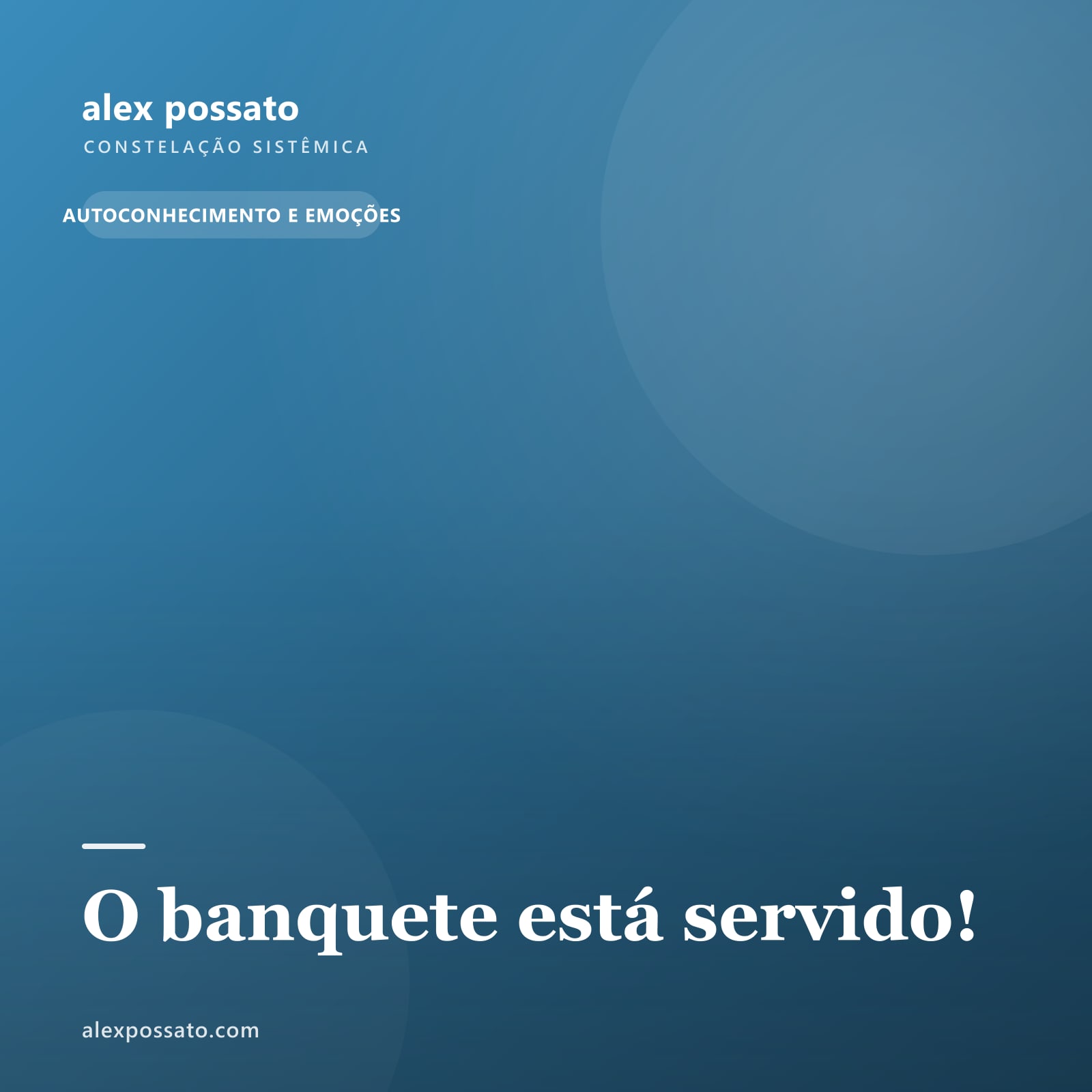 O banquete está servido!