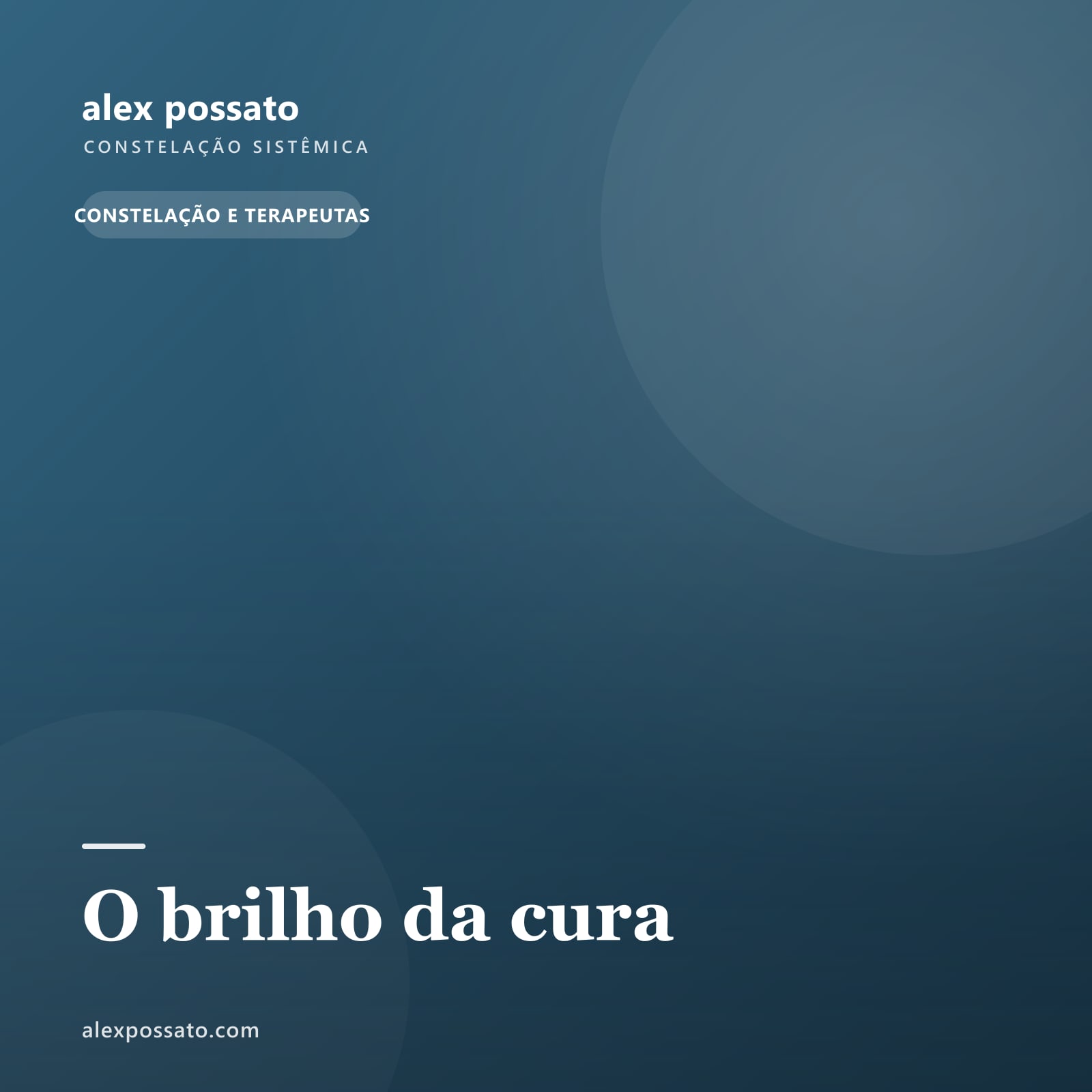 O brilho da cura