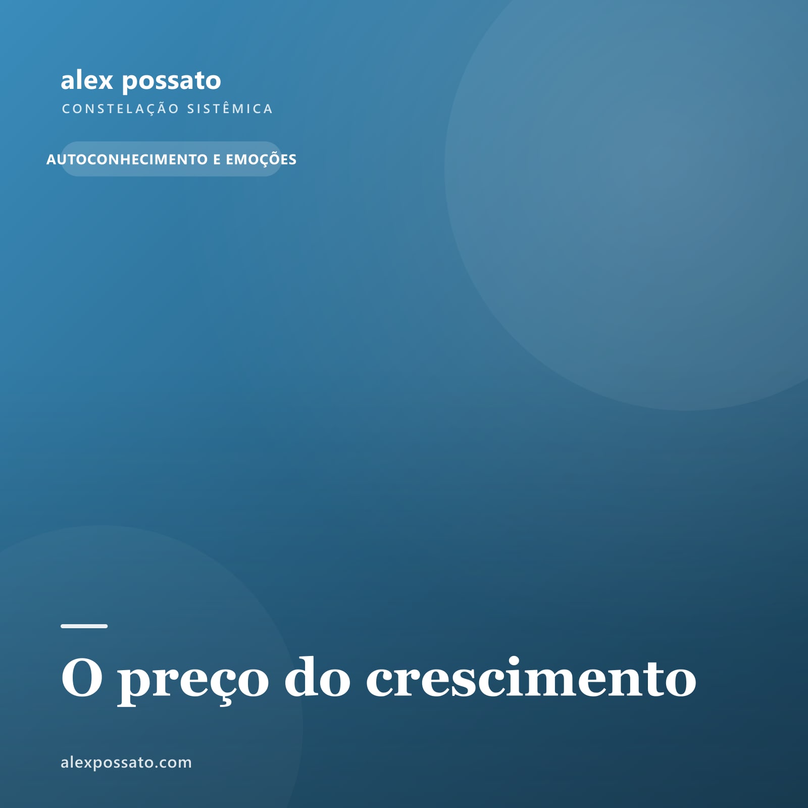 O preço do crescimento