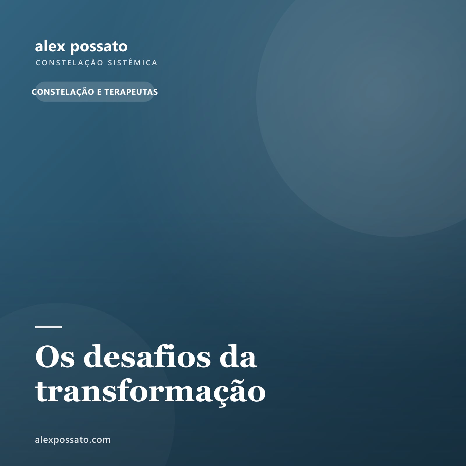 Os desafios da transformação