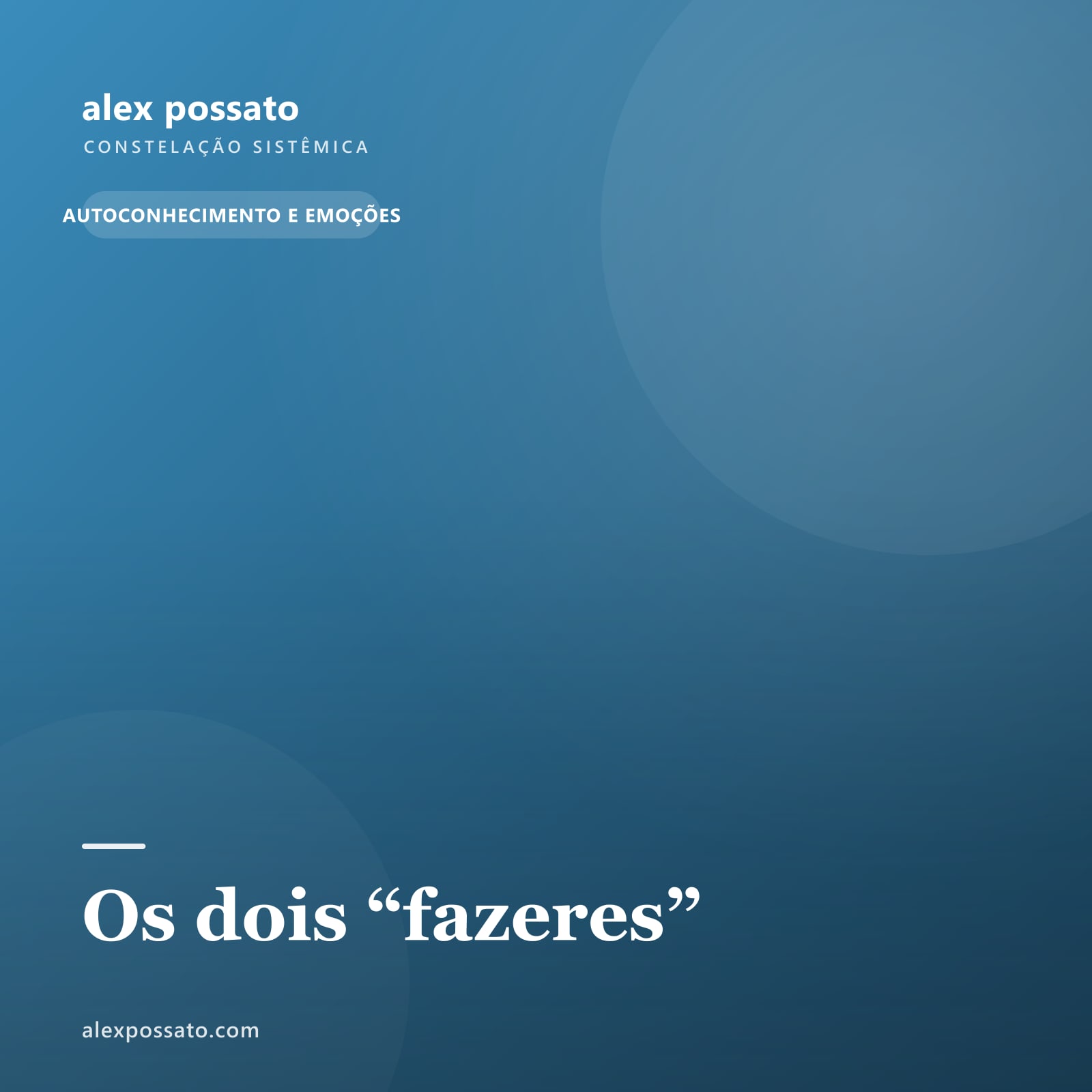 Os dois “fazeres”