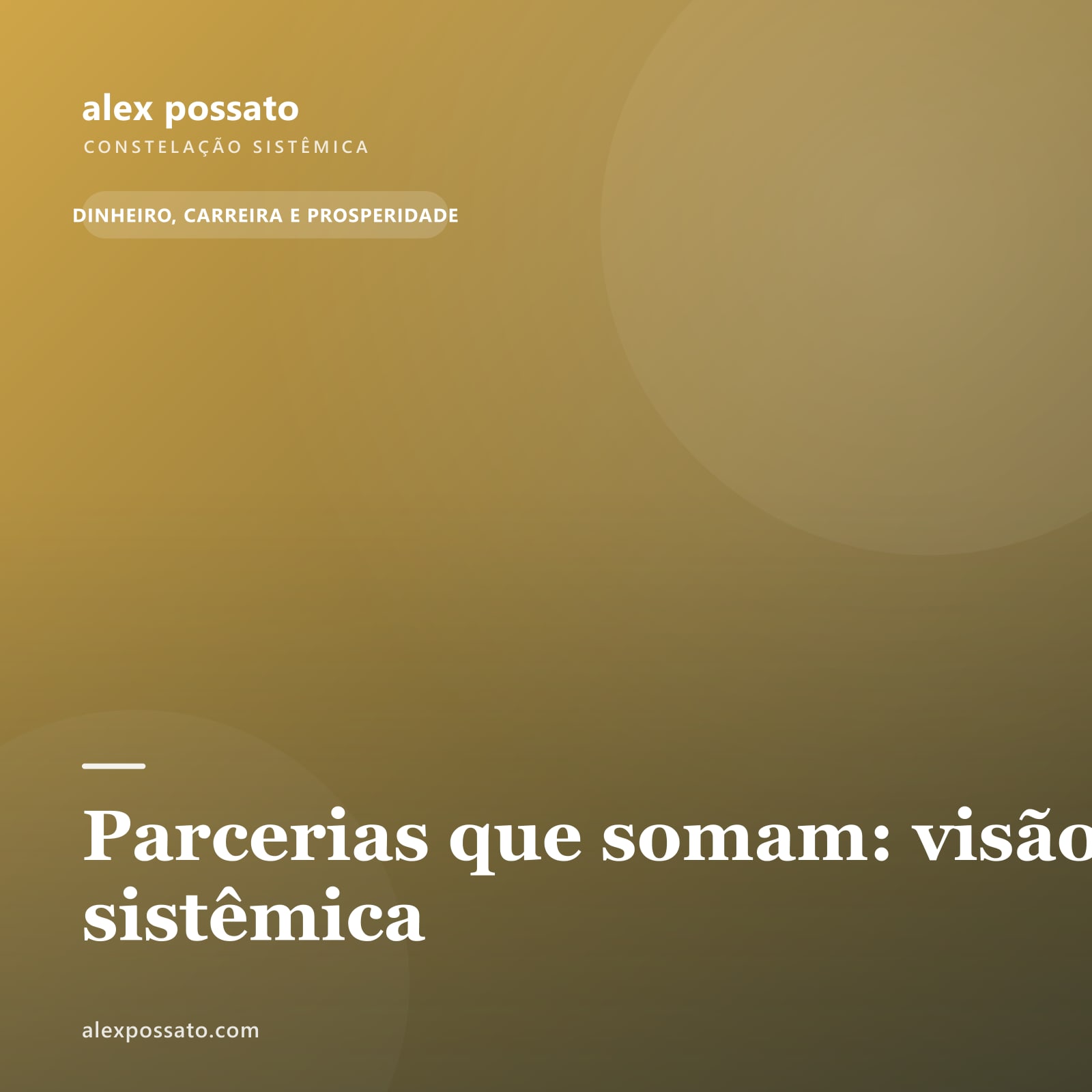 Parcerias que somam: visão sistêmica