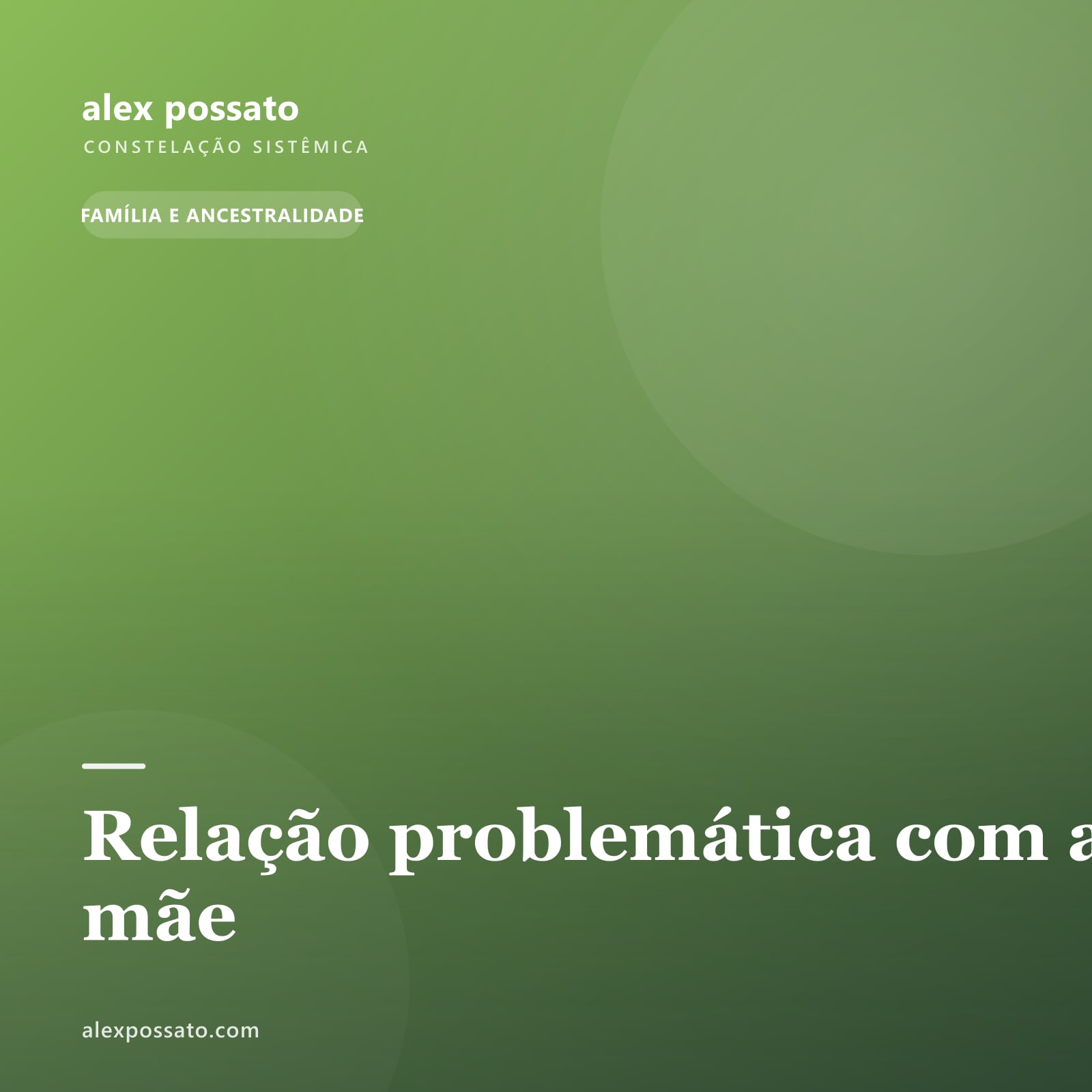 Relação problemática com a mãe