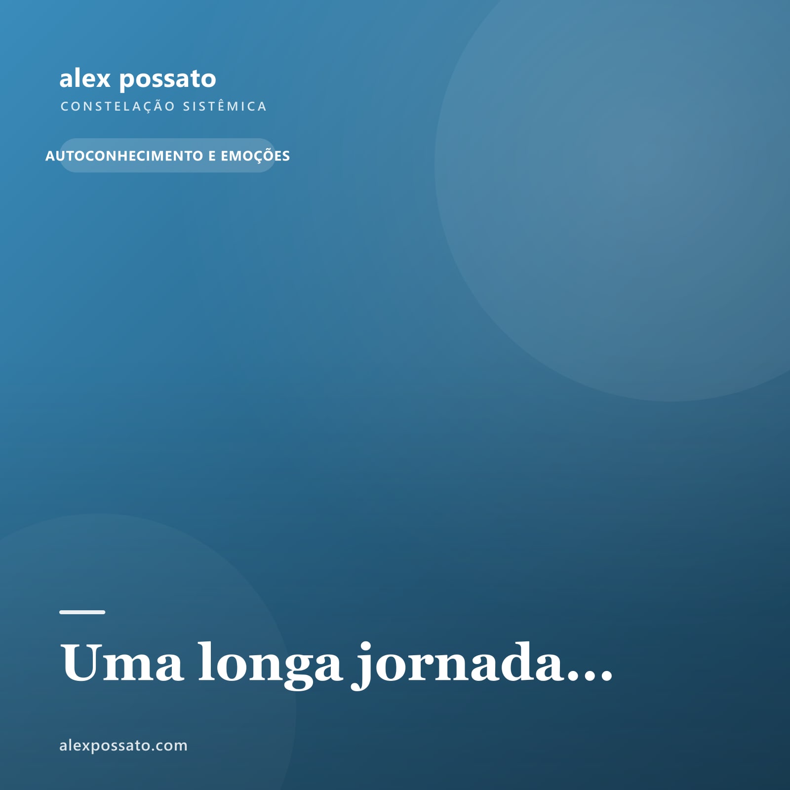 Uma longa jornada...