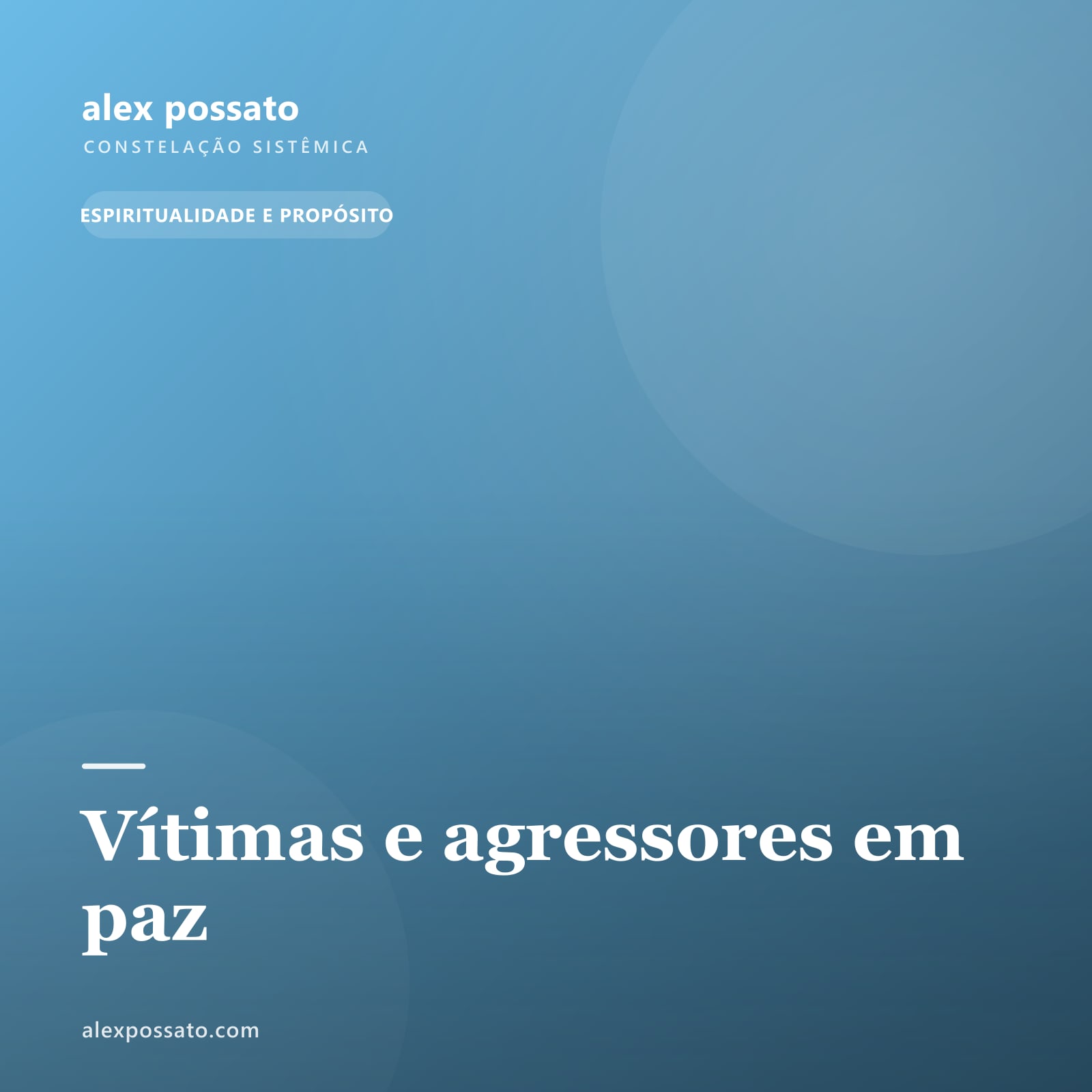 Vítimas e agressores em paz