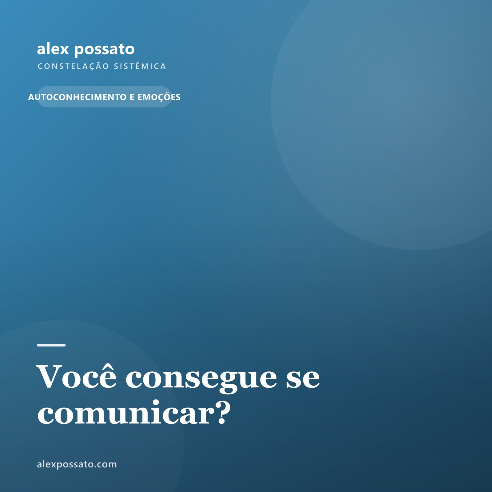 Você consegue se comunicar?